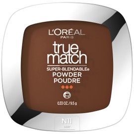 L'Oreal Paris True Match Super Blendable Oil Free Powder Foundation, N11 Deep, 0.33 oz