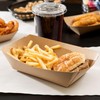 Concession Essentials 2lb Natural Kraft Paper Food Trays - Pack