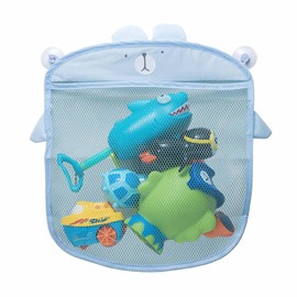 Mesh Bath Toy Storage,The Perfect Net for Bathtub Toys & Bathroom Organizer Bag- For Kids & Baby，Compatible with Bath Toy Net,with Two Complimentary Suckers,(Gray,Without Toys)