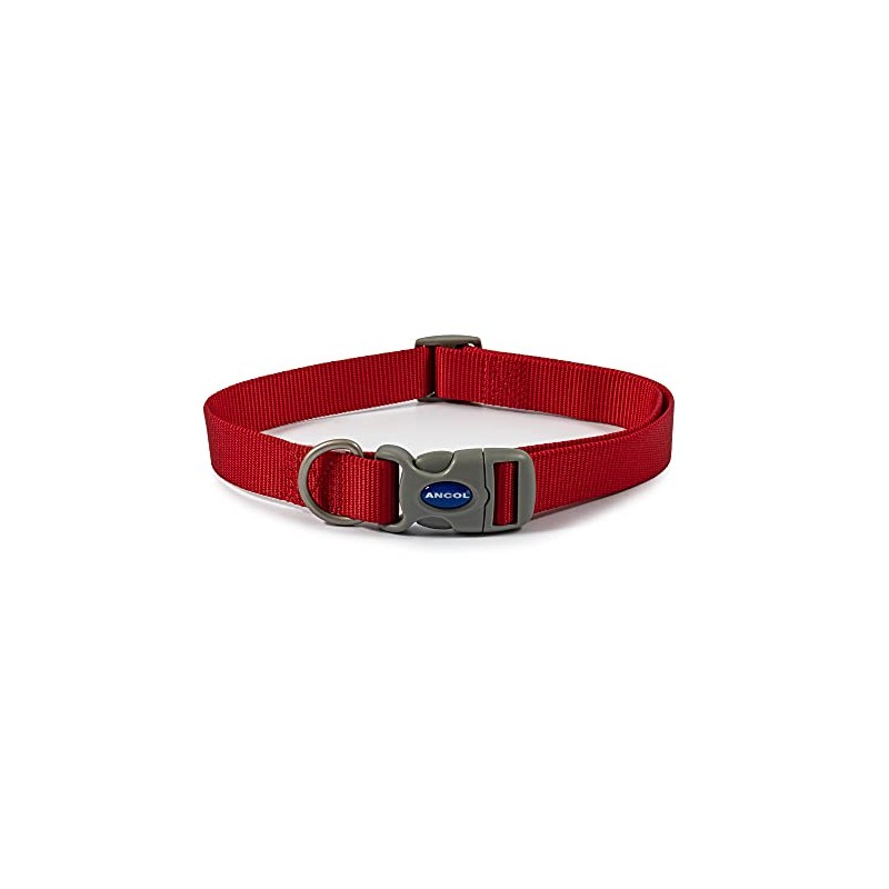 Ancol Viva Adjustable Collar Red, size 5-9/Large, fits neck 45-70