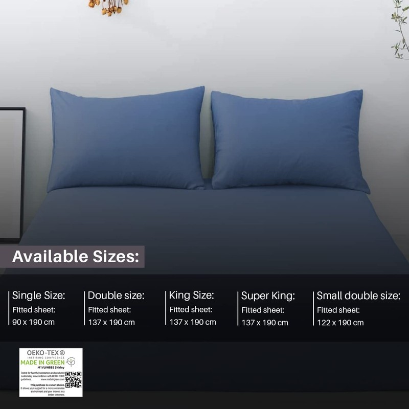 Fitted Bed Sheets 30cm 12 inch Deep Soft Comfy Microfiber