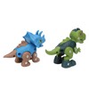 2 Sets Dinosaur Assemble Toy Develop Hand On Ability Educational