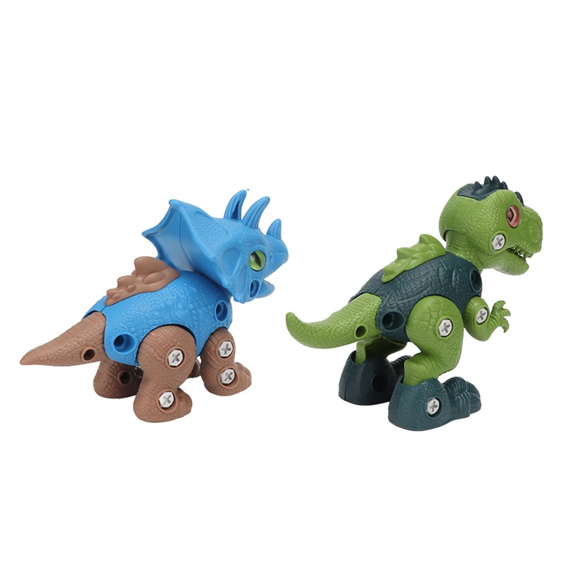 2 Sets Dinosaur Assemble Toy Develop Hand On Ability Educational