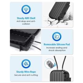 Temracha Portable Safe Box, Combination Lock Box with 4-Digit, Anti-Theft Travel Cash Box Featuring Detachable Chain for Gym, Hotel, Dorm, and Travel Use