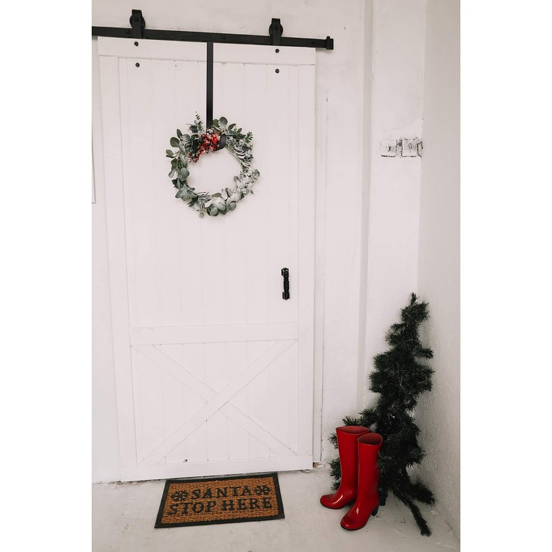 ELCOHO Christmas Wreath Hangers Metal Wreath Hook Over the Door