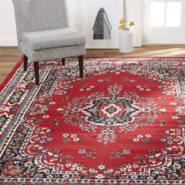 Home Dynamix Sakarya Area Rugs, 7'8"x10'7" Rectangle, Red, Model:Premium