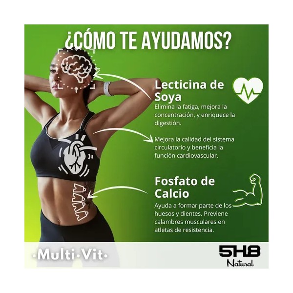 5h8 Multivitamínico 90 Cápsulas Mezcla Vitaminas Y Minerales Sabor Sin