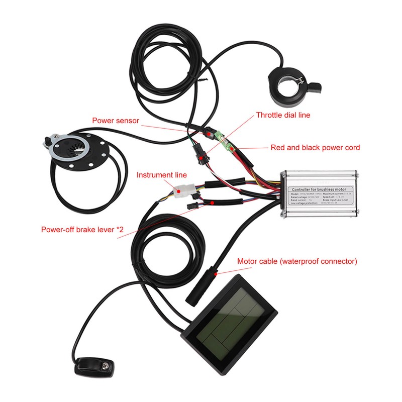 36V/48V 250W Electric Motor Controller Kit KT 15A Motor Controller