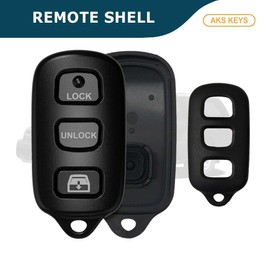AKS KEYS New Replacement for Toyota Remote Control Shell 4 Buttons That Use FCC HYQ12BAN / HYQ12BBX Compatible with 1999-2009 4Runner and 2001-2007 Sequoia. Shell Only (2)