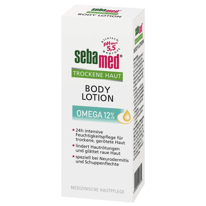 Sebamed dry skin omega 12% body lotion, noticeably relieves skin