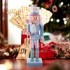 Gatuida Nutcracker Christmas Decorations: 25cm Wooden Nutcracker Soldier Traditional Xmas