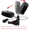 HDBUBALUS Motorcycle Adjustable Rider Backrest with Pad Foldable Driver Backrest