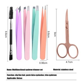 Tweezers Set 6 Pcs for Facial Hair Women,Eyebrow Tweezers Set Professional Tweezers for Facial Hair Women and Men Tweezers Set for Eyebrow/Splinter/Facial Hair Removal