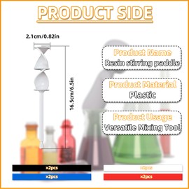8 pcs Helix Resin Mixer, BOSOIRSOU Reusable Epoxy Mixer Paint Stirrer for Drill Stirring, Resin Mixer Paddles, Drill Mixer Attachment for Resin Mixing Paint Mixing