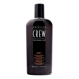 Shampoo Acondicionador Y Gel 3 En 1 American Crew 450 Ml