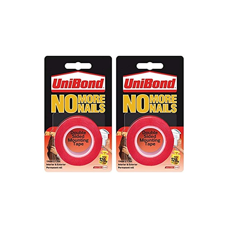 2 X UniBond No More Nails Permanent Roll - 19