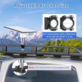 Starlink Gen 3 RV Mount, Starlink Gen 3 Pipe Adapter Mount, Starlink Gen 3 Rv Ladder Bracket, Starlink V3 Roof Rack Mount for RV Pole Roof Yacht Camper Variable Mast Sizes 0