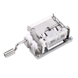 DIY Music Box Kit, 15 Note Hand Crank Music Box Movements DIY Handcrank Music Box Set with Movement Hole Puncher and 20 Paper Tapes