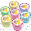 24 X HAPPY EASTER CUTE YELLOW CHICKS EDIBLE ICING CUPCAKE