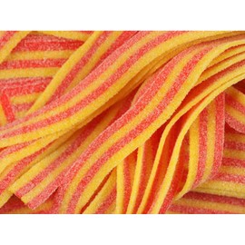 By The Cup Sour Power Strawberry Banana Sour Belts, 1 lb Bulk Bag