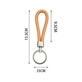 suaywo Pack of 2 Braided Leather Key Fob Leather Car Key Fob, E