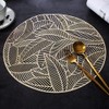 Hosoncovy 4 Pack Leaf Decorative Placemats PVC Placemats Hollow Dining