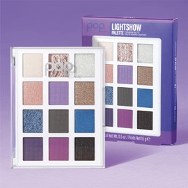 POP Beauty LIGHTSHOW PALETTE | SLAY - Eyeshadow Palette, 12 Shades, Complementary Colours, Multi-Textured, Richly-Pigmented | Matte, Metallic, Satin, Glitter