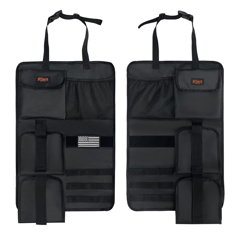 MYDAYS 2 Pack Tactical Seat Back Gun Rack, Camo Front