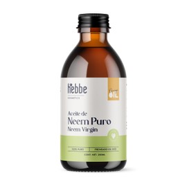 HEBBE - Aceite de Neem | Mejora, Repara y Protege la Piel | Promueve la Síntesis de Colágeno y Ayuda en el Tratamiento del Acné Inflamatorio | Alivia el Picor de la Varicela | Contenido de 250 ml