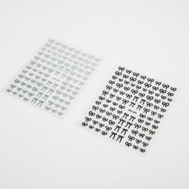 Black Ribbon Nail Stickers / 리본 네일스티커 블랙