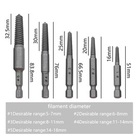 Wjelet 10Pcs Damaged Screw Extractor Set, 1/4 Inch Hex Screw Remover and Extractor Bit Set, Bolt Extractor, Stripped Screw Extractor