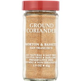 Morton & Bassett Ground Coriander, All Natural, Kosher, MSG Free, Gluten Free & Non-GMO, 1.5 Ounce (Pack of 3)
