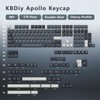 KBDiy Apollo PBT Double Shot Keycap Set,176 Keys Grey Custom