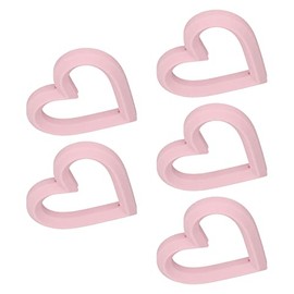 5 Mordedores Infantiles de Silicona, Juguetes para la Dentición Infantil en Forma de Corazón, Juguetes Suaves y Flexibles para Masticar para Encías, Masaje, Alivio Del Dolor Calmante(20cm-Rosa)