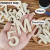 124 Pcs Wooden Letters 2 Inch for Crafts Unfinished Capital