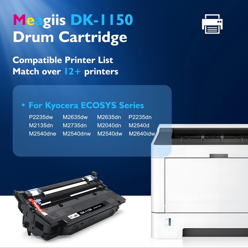 Meagiis Compatible DK1150 Drum Replacement for Kyocera DK-1150 DK1150 Drum