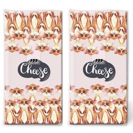 20 Individual Animal Handkerchiefs Funny Meerkats 2 Packs of 10 Individual Paper Handkerchiefs Printed Gift