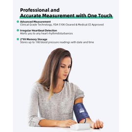 Blood-Pressure Monitor CE-Approved UK: AILE 111 Digital BP Machine Upper Arm for Home Use with Adjustable Large Cuff(22-42cm) - Voice Broadcast - Accurate and Reliable