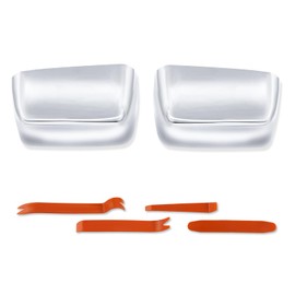 JDMON Door Rearview Mirror Cover Cap Compatible with Ford F250 F350 F450 F550 Super Duty 2008-2016 Replacement for 7C3Z-17D742-A 7C3Z-17D743-A 2Pcs (Chrome)