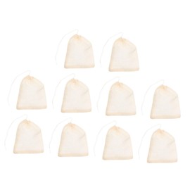 Mikinona 50pcs Cotton Stew Bags Drawstring Large Muslin Bags for Cooking Reusable Soup Strainer