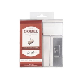 Gobel 881780 Box of 4 Rectangular Shape Push Switch Stainless Steel