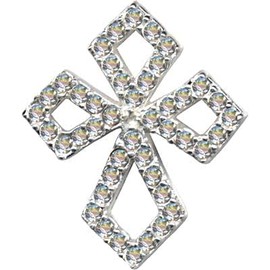 51027 Celtic Cross Pendant / Real Silver 925 with Zirconia / Antique Design / Stone Colour: Clear White, Sterling silver 925, zirconia stones, Zirconia crystal rhinestone