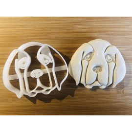 Saint Bernard Cookie Cutter and Dog Treat Cutter - Face - 3 inch
