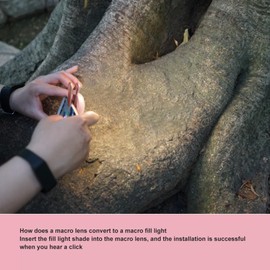 Phone Lens Light , Phone Fill Light Lens , Phone Clip On Light Adjustable Color Temperature Compact and Portable for Video Recording (Pink)