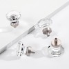 HIEMEY Crystal Drawer Pulls and Knobs 4 PCS,Brushed Nickel Glass