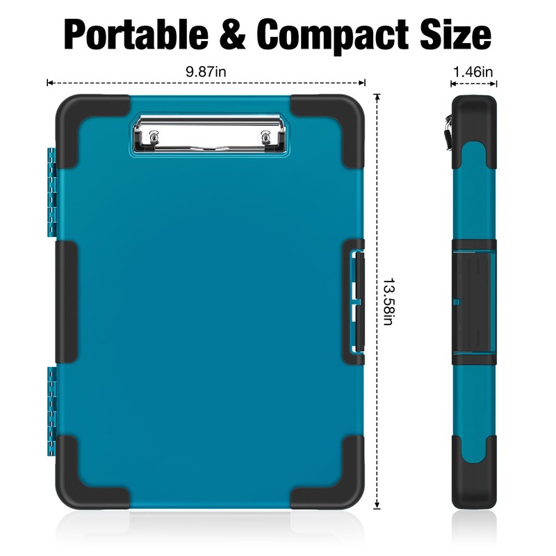 Sooez Toughest Clipboard with Storage, Internal Pen Pouch Included, Letter/