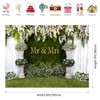 TYLCLTX Grass Wall Flowers Wedding Photo Backdrop Photography Background Wedding