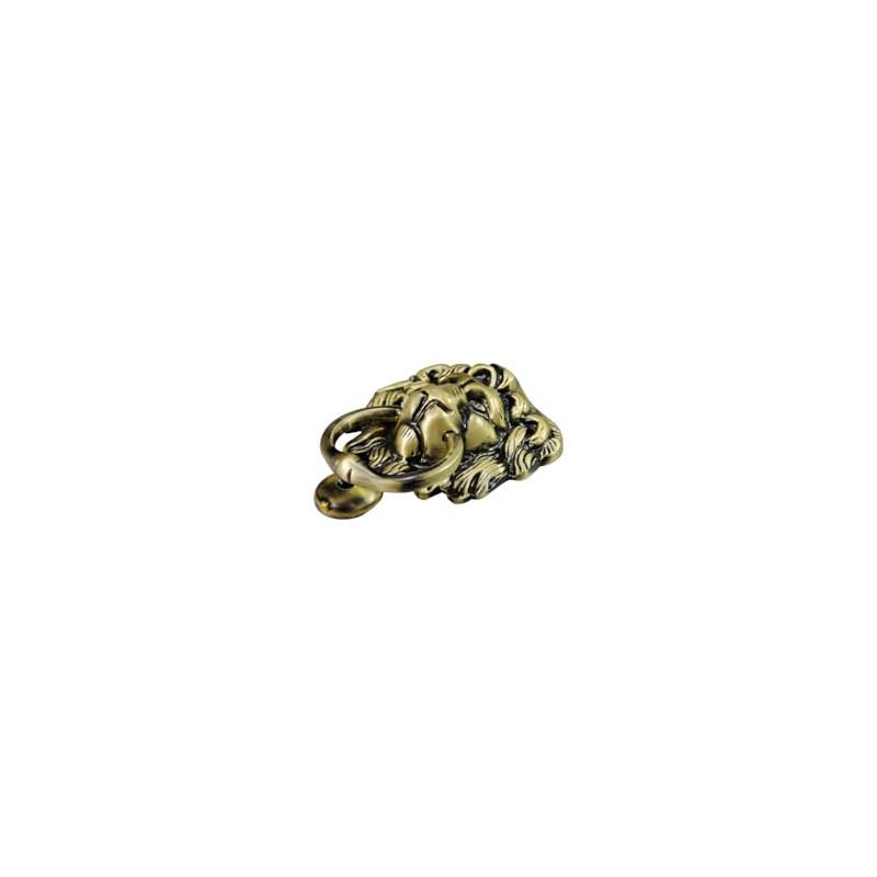 Hardware Solutions - Lion Head Door Knocker - Antique Brass