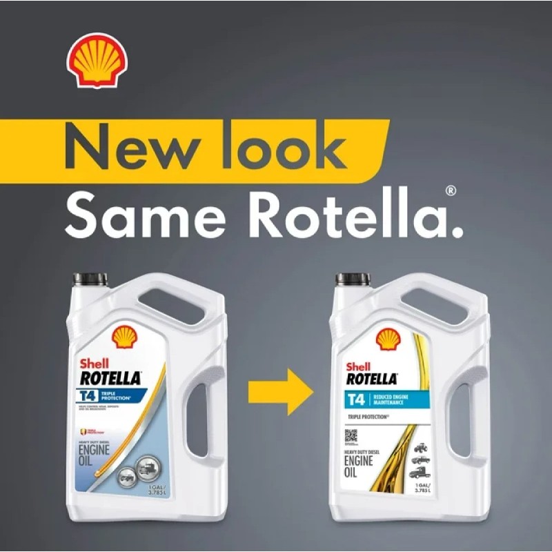 Rotella Shell Rotella T4 Triple Protection 15W-40 Diesel Engine Oil,