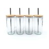 Elk and Friends Glass Mason Jars 24oz with Bamboo Straw